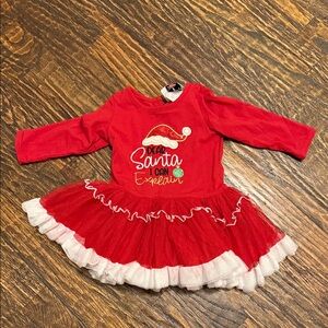 Festive Red Santa Kids Costume Dress